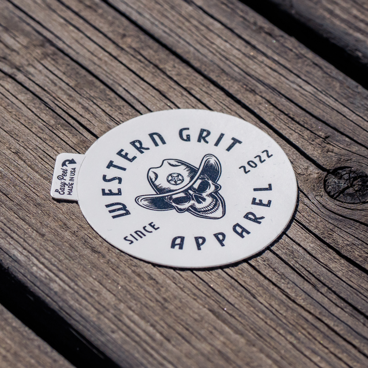 Western Grit Apparel Logo Sticker – Classic Western Brand Vinyl Decal