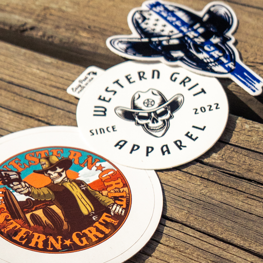 Western Grit Apparel Logo Sticker – Classic Western Brand Vinyl Decal