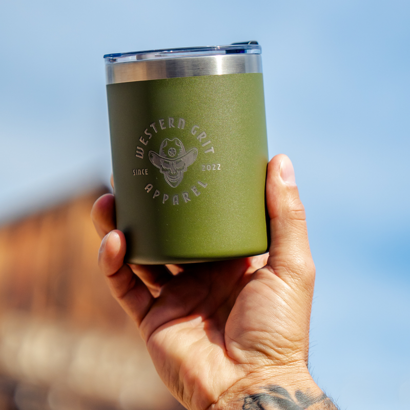 Insulated Stainless Steel Tumbler – 12oz GREEN Double Wall Vacuum BPA-Free Travel Mug