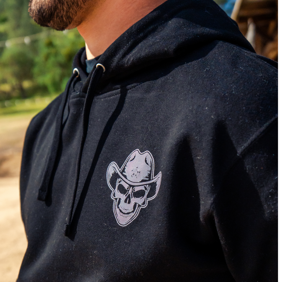 Western Grit Skull Cowboy Hoodie – Vintage Grit Unisex Hoodie