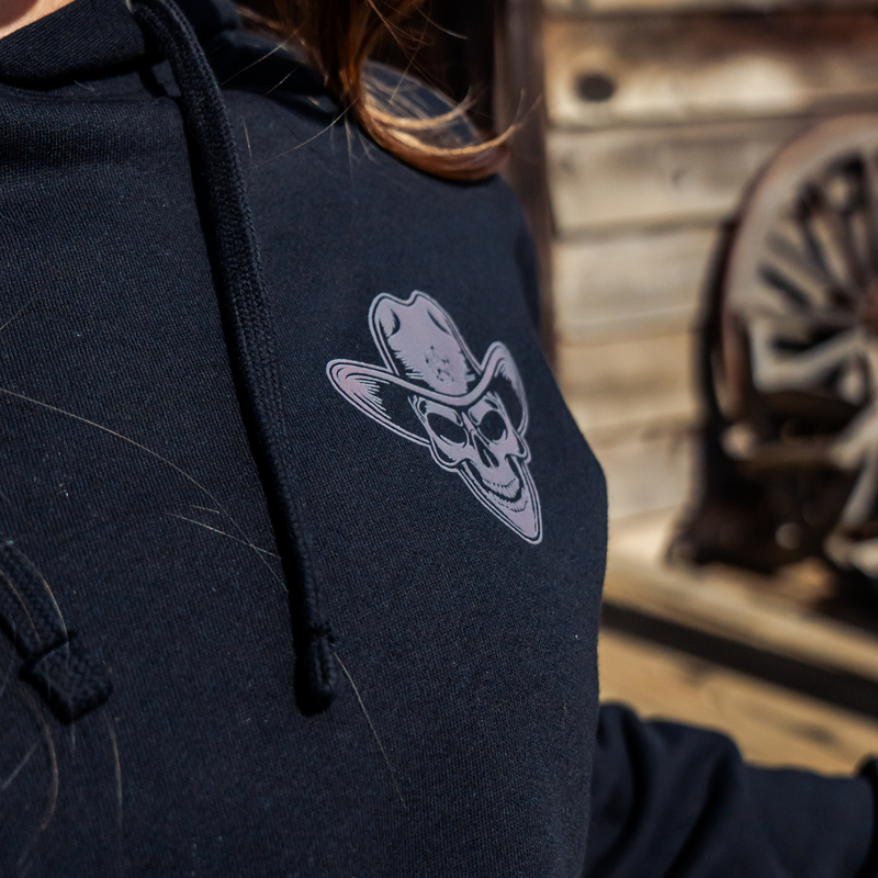 Western Grit Skull Cowboy Hoodie – Vintage Grit Unisex Hoodie