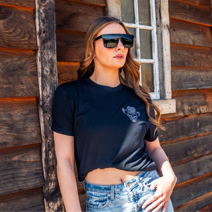 Western Grit Skull Cowboy Graphic Tee – Cowboy Streetwear Vintage Grit Unisex T-Shirt