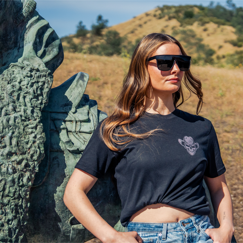 Western Grit Skull Cowboy Graphic Tee – Cowboy Streetwear Vintage Grit Unisex T-Shirt