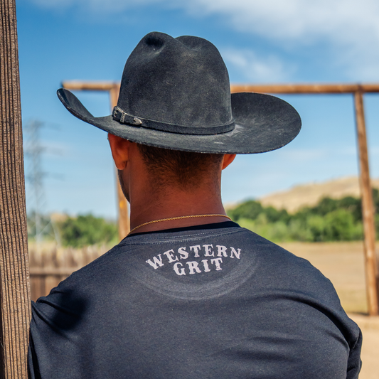 Western Grit Skull Cowboy Graphic Tee – Cowboy Streetwear Vintage Grit Unisex T-Shirt